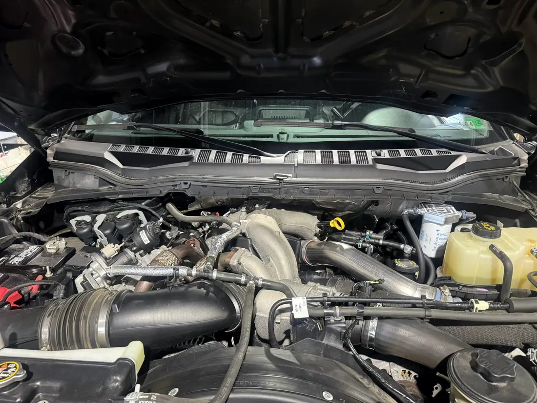 6.7 Power Stroke engine bay, fully assembled
