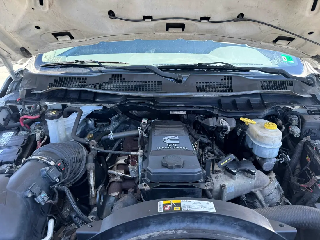 Cummins Turbo Diesel engine bay in a Ram pickup