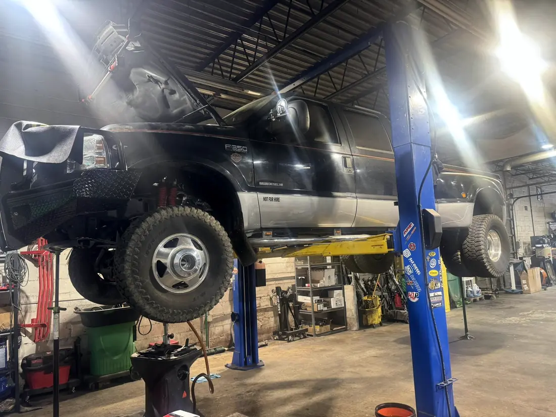 Black Ram on the two-post lift